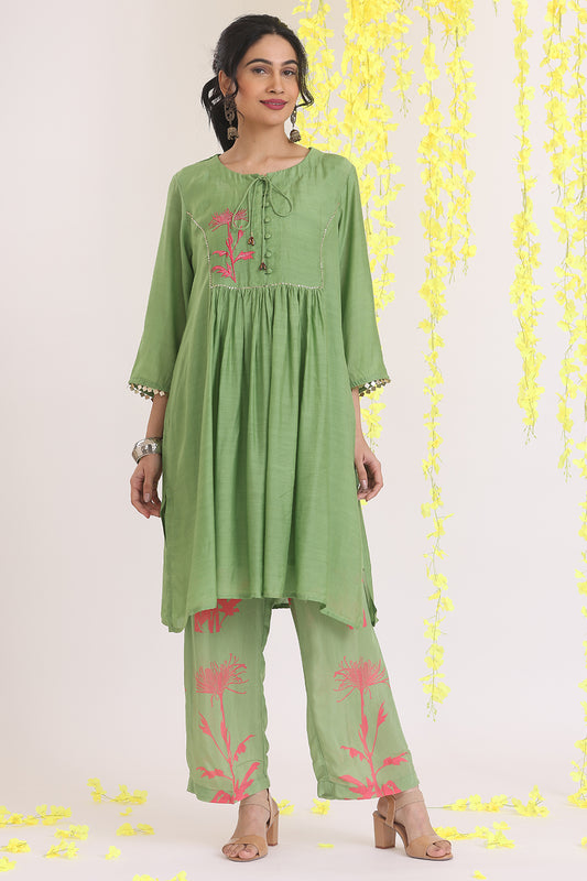 Green Kurta Set