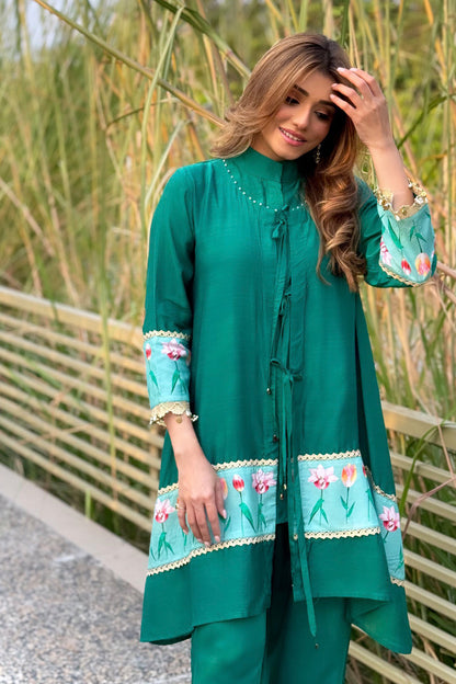 Geetika Verma in Emerald Green Coord Set