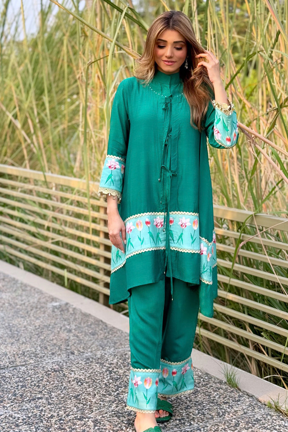 Geetika Verma in Emerald Green Coord Set