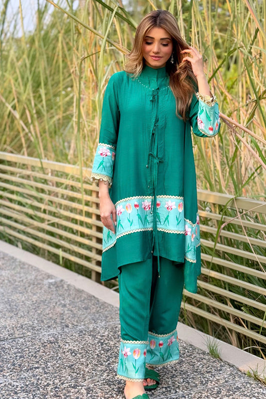 Geetika Verma in Emerald Green Coord Set