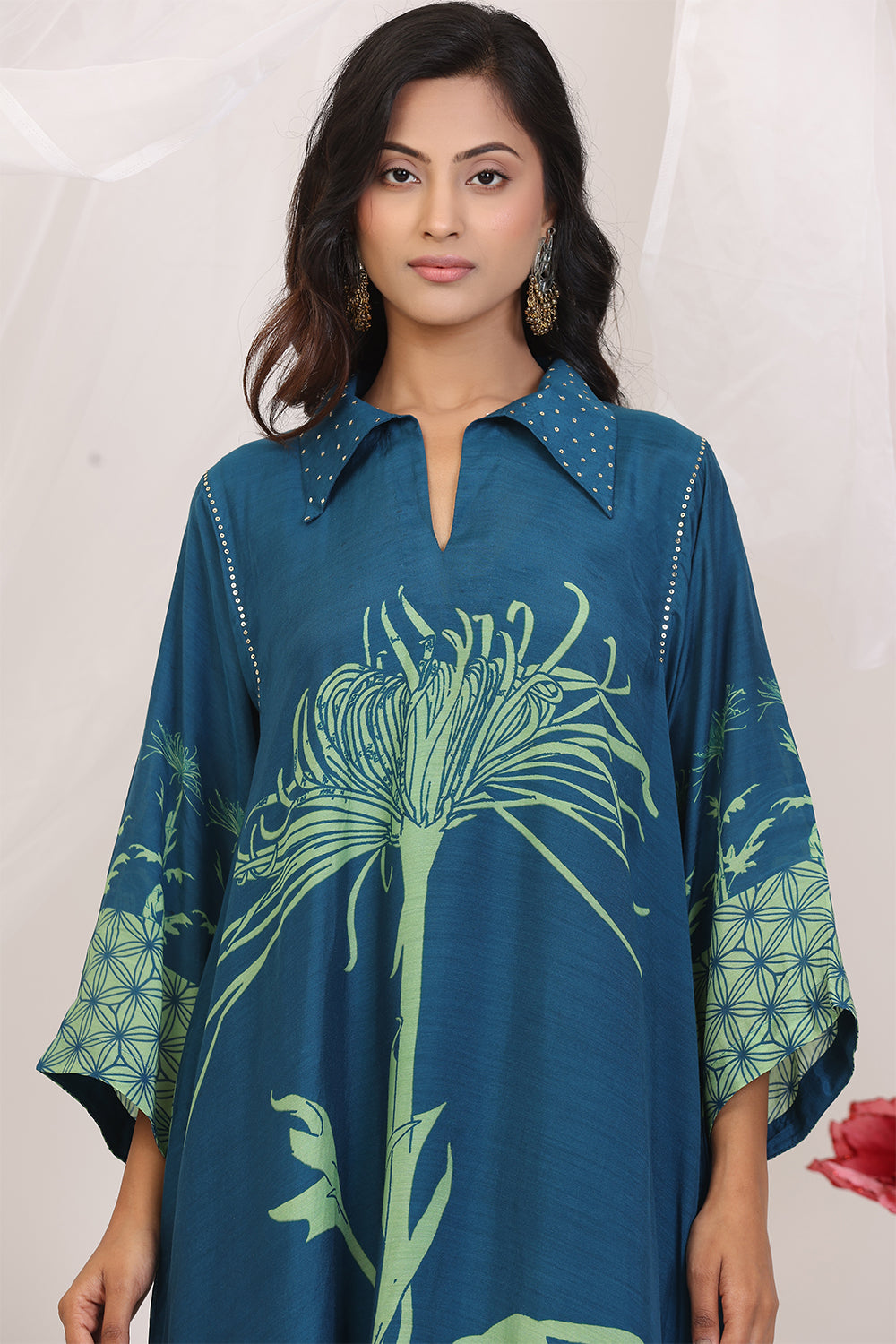 Kurta Set  Dark Blue Pear Green