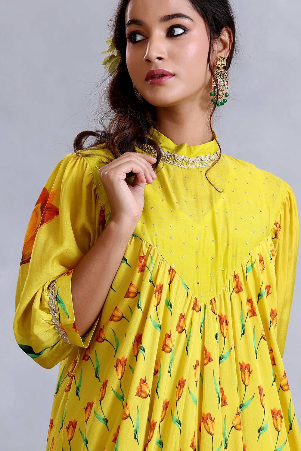 Ochre Yellow Kurta Set