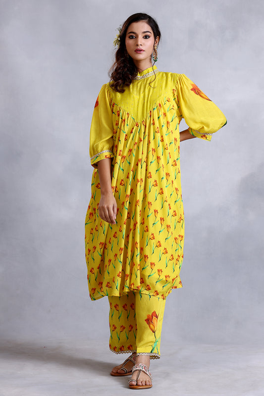 Ochre Yellow Kurta Set