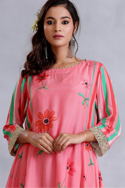 Kurta Set  Peach