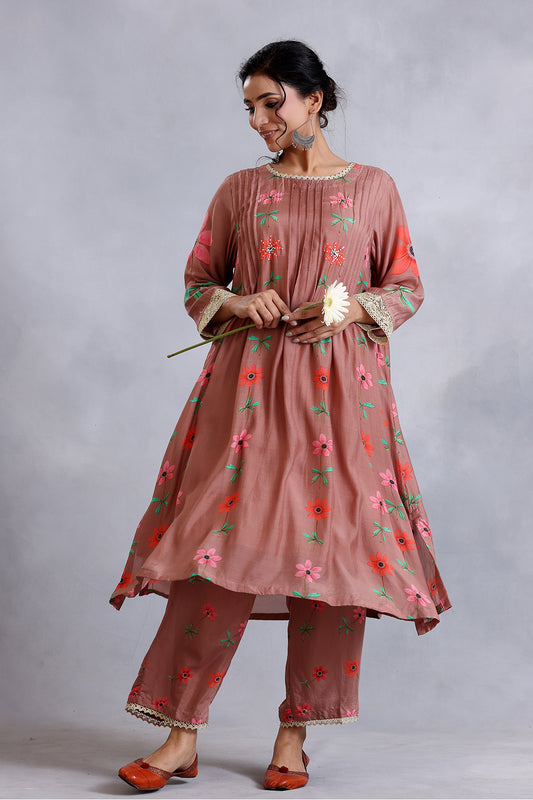 Nude Brown Kurta Set