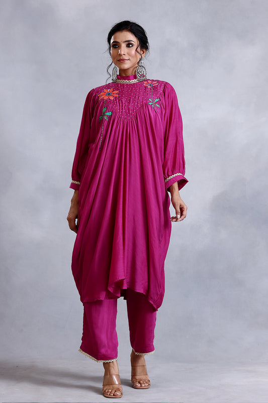 Kurta Set  Burgandy