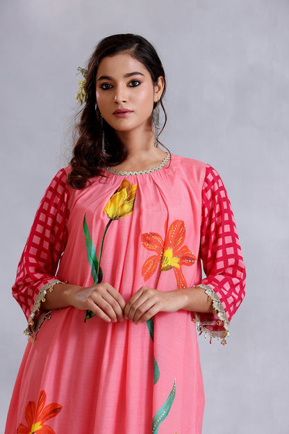 Peach Kurta Set