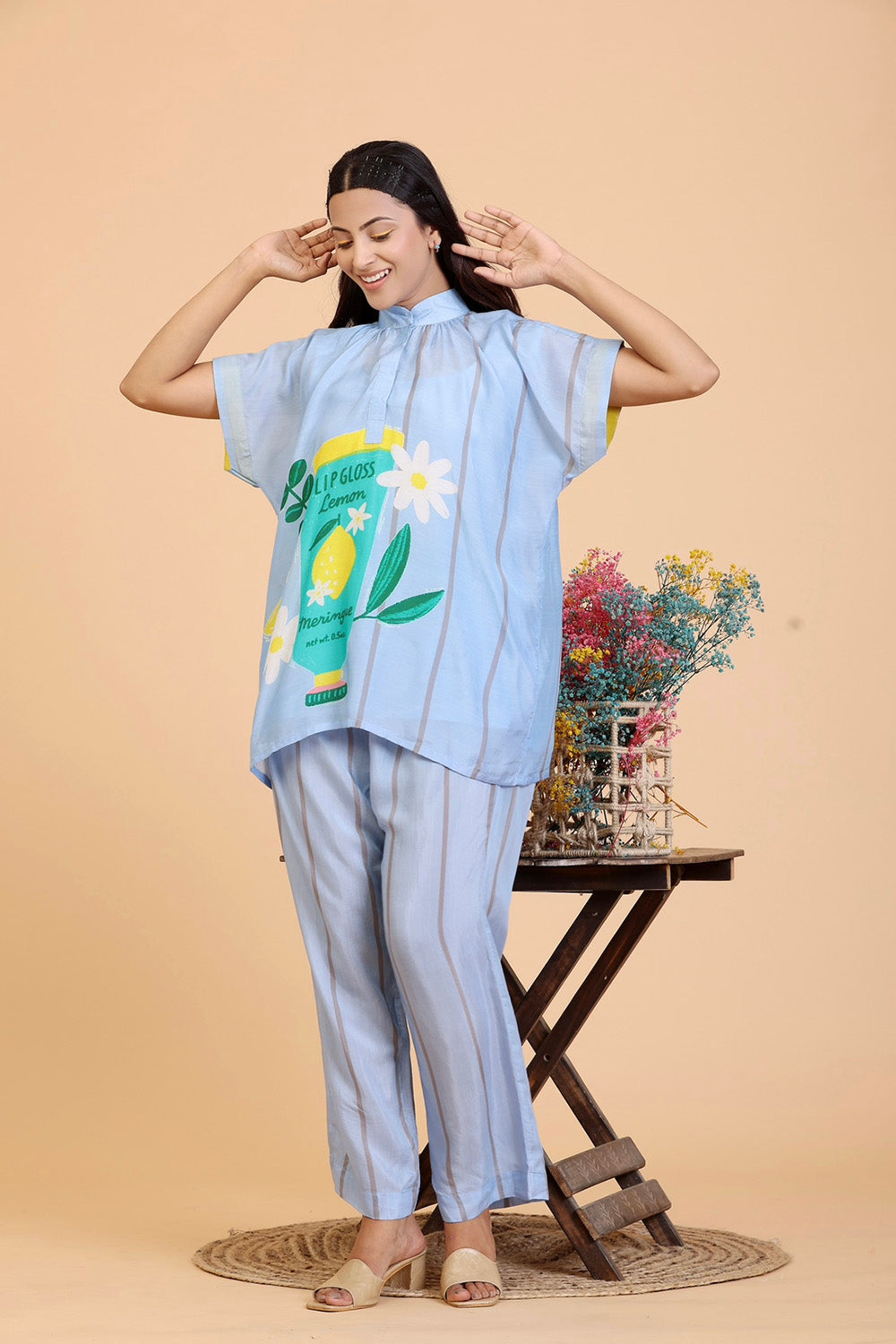 Lipgloss Powder Blue Coord set