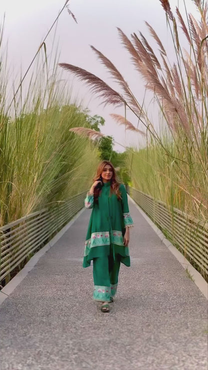 Geetika Verma in Emerald Green Coord Set